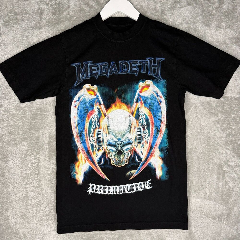 Megadeth x Primitive T-Shirt Mens Small Black Skull Graphic Skateboarding 2023